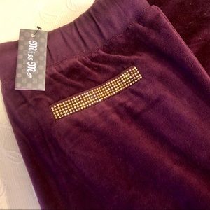 Miss Me Pants & Jumpsuits - Miss Me Burgundy Velour Lounge Pants Miss Me Pants & Jumpsuits - Miss Me Burgundy Velour Lounge Pants